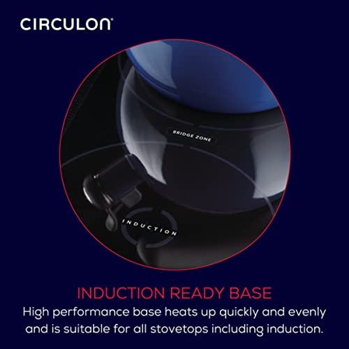 Circulon Enamel On Steel Whistling Tea Kettle | Hot Water Kettle with Heat-Resistant Phenolic Grip, 1.9 Liters | Gas stovetop and Induction Compatible, Blue - Image 4