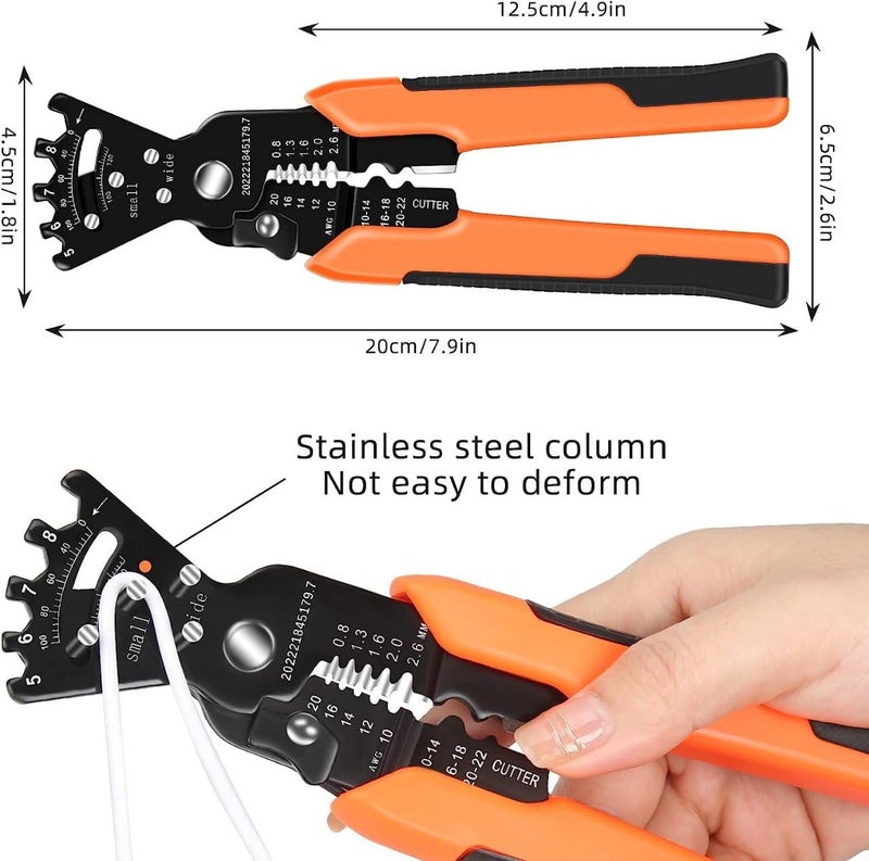 HOMARTEL 5in1 Wire Stripper Multifunctional Cable Stripper Wire Cutter Wire Crimper Professional Automatic Wire Stripping Pliers Tool for electricians  - Image 3