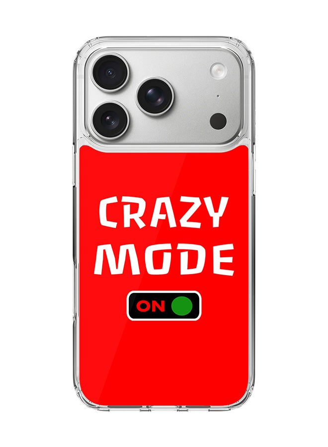 Stylizedd Classic Clear MagSafe Case for iPhone 17 Pro , Hybrid Soft Case Flexible Edges Anti Drop TPU PC Gel Thin Transparent Cover [ Designed for iPhone 17 Pro ] - Crazy Mode On