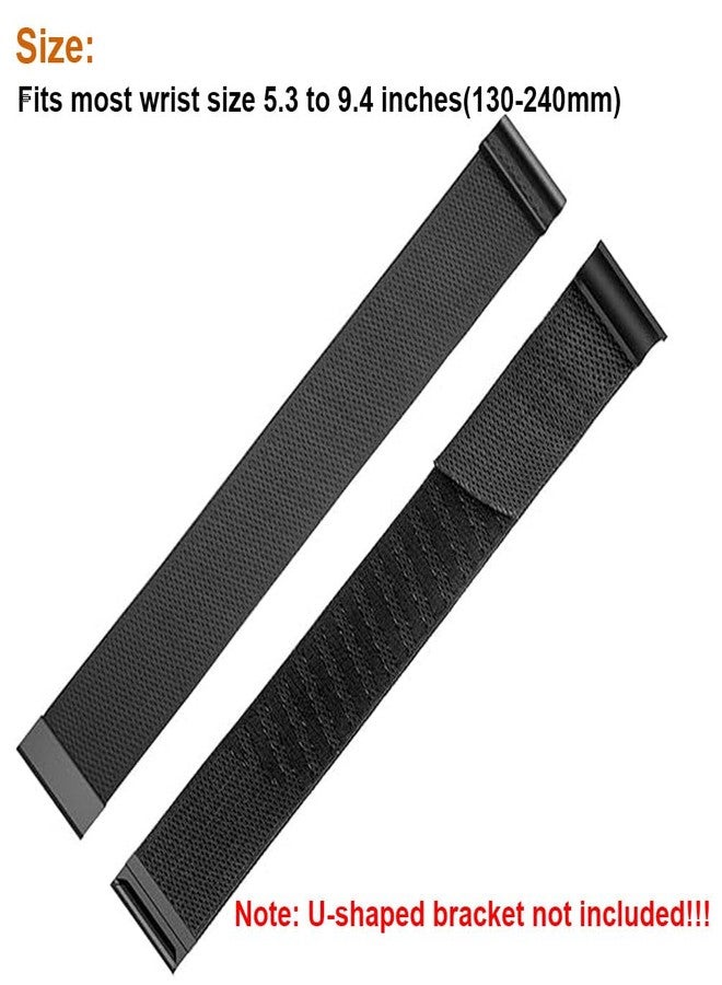 Sankel Nylon Band Compatible for WHOOP 5.0, One, Peak, and Life, Ultra-Soft,Adjustable Sport Comfort Stretchy Elastic Braided Replacement Wristbands Straps for Whoop 5.0 | NOT for Gen 4 (Black) - Image 4