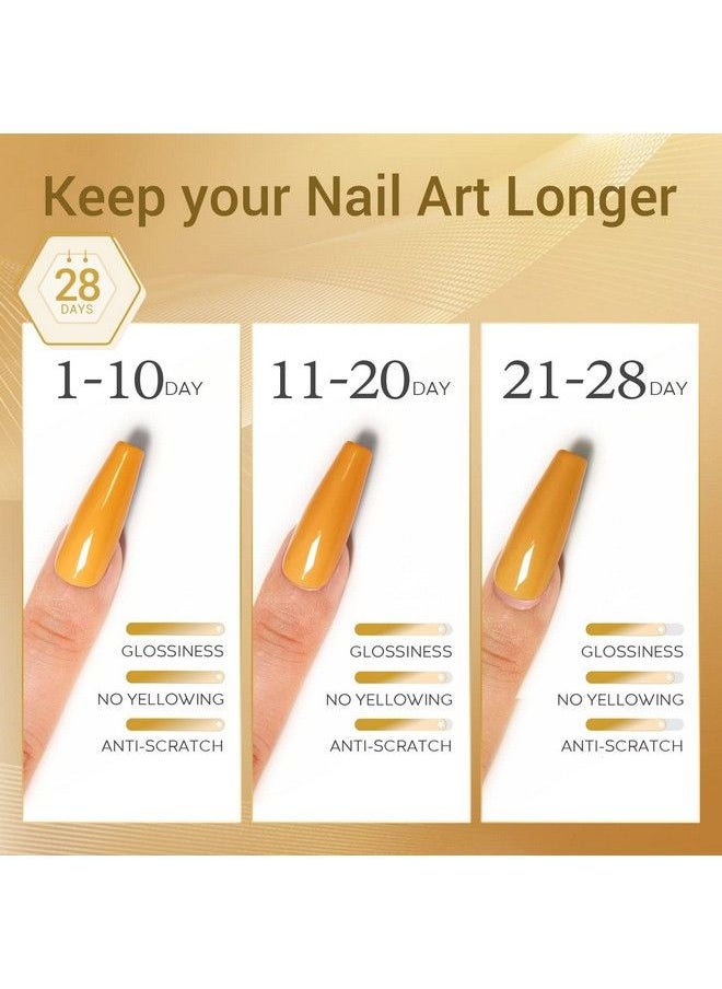 modelones - No Wipe Gel Top And Base Coat Set 2Pcs 10 Ml Clear Shine Finish Long Lasting Gel Top Coat Base Coat For Gel Nail Polish Soak Off U V/Led Top Coat Gel Nail Polish For Home Diy & Salon - Image 1