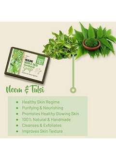Speaking Tree Healing Neem And Tulsi Handmade Soap -100 Gms (Pack Of 2)  - Image 5