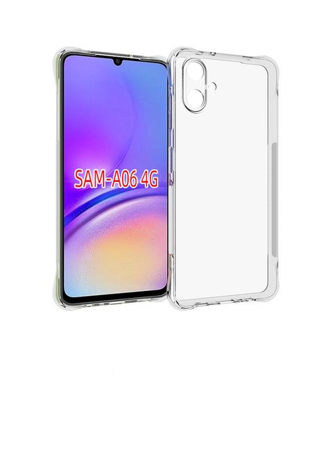 Four Corners TPU Shock-Absorption Flexible Cell Phone Case Cover For Samsung A06 4G Clear