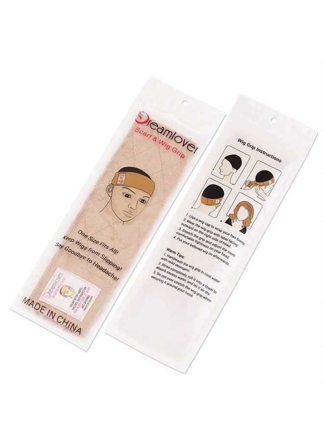 Dreamlover Wig Grip for female, Wig Grip Bands for Keeping Wigs in Place, Wig Grip Headband, Tan, 2 Pieces  - Image 2