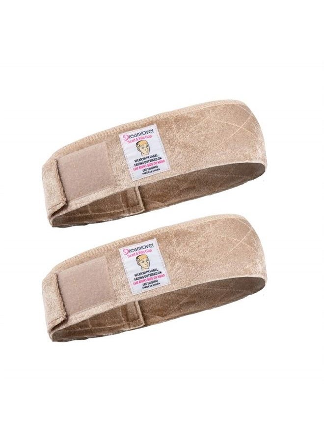Dreamlover Wig Grip for female, Wig Grip Bands for Keeping Wigs in Place, Wig Grip Headband, Tan, 2 Pieces  - Image 1