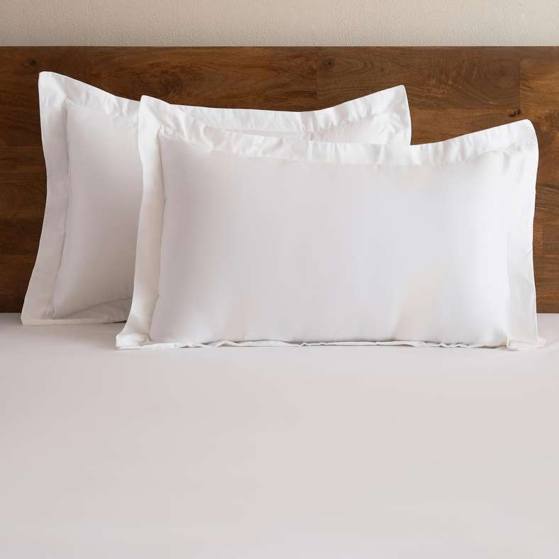 Pan Home Finest Supima 600TC 2-piece Oxford Pillowcase Set  50x75+5cm - White