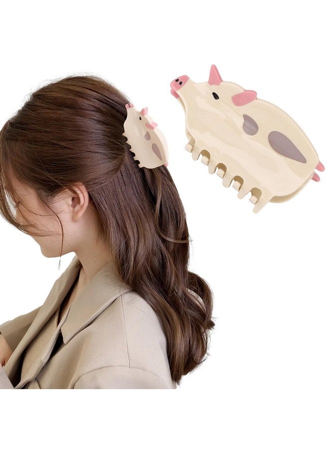 Hapdoo Pig Hair Clips, Cute Farm Animal Hair Claw Clip for Women Girls, Acetate Funny Western Farm Country Hair Accessories Gift - Image 1