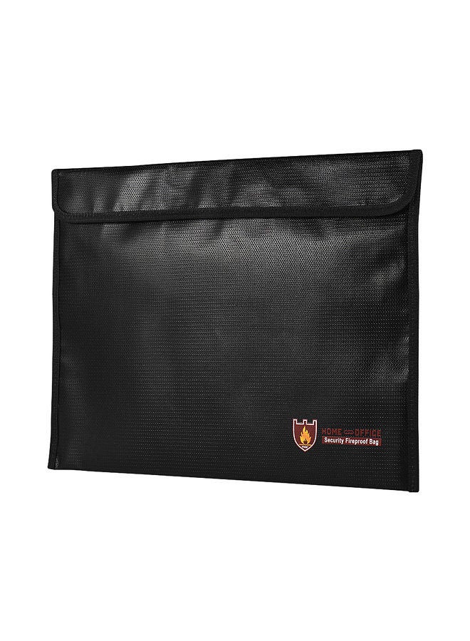 Generic Fireproof Document Bag Silicone Coated Fire Resistant Money File Folder Holder Organizer Safe Storage for Office Home Bank Cards Passport Valuables Jewlry Cash  - Image 2