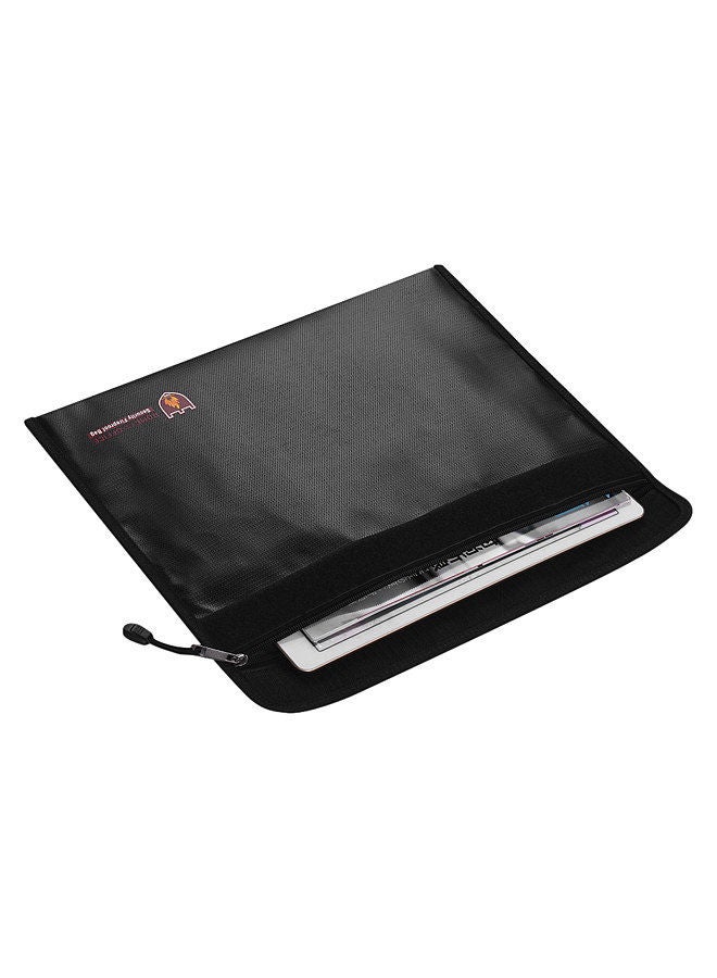 Generic Fireproof Document Bag Silicone Coated Fire Resistant Money File Folder Holder Organizer Safe Storage for Office Home Bank Cards Passport Valuables Jewlry Cash  - Image 3