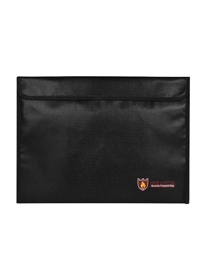 Generic Fireproof Document Bag Silicone Coated Fire Resistant Money File Folder Holder Organizer Safe Storage for Office Home Bank Cards Passport Valuables Jewlry Cash  - Image 4