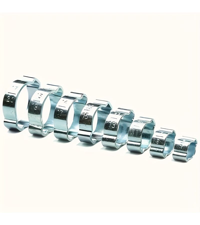 70 Heavy Duty Galvanized Double Ear Hose Clamps Multi Size Assortment For Fuel Lines Hoses And Pipe Clamps 45 Degree Angle Design Corrosion Resistant Surface Leak Proof - Image 5