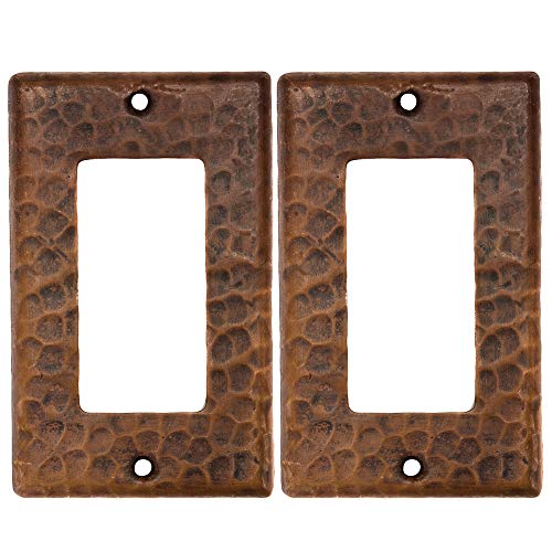 Premier Copper Products SR1_PKG2 Single Ground FaultRocker GFI Switchplate Cover Quantity 2 - Image 1