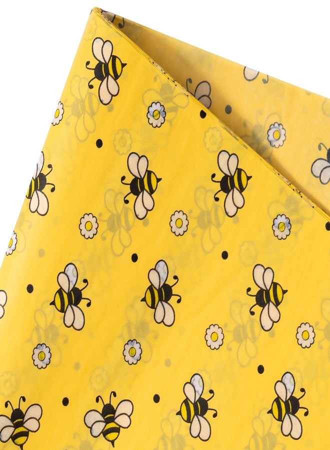 WRAPAHOLIC Bee Wedding Wrapping Tissue Paper - 30 Sheets 14x20 Inch Floral Bee Tissue Paper Bulk for Bridal Shower, Wedding, Birthday, Baby Shower - Image 3