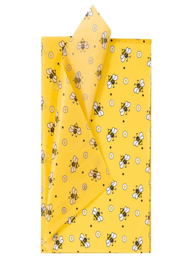 WRAPAHOLIC Bee Wedding Wrapping Tissue Paper - 30 Sheets 14x20 Inch Floral Bee Tissue Paper Bulk for Bridal Shower, Wedding, Birthday, Baby Shower - Image 1