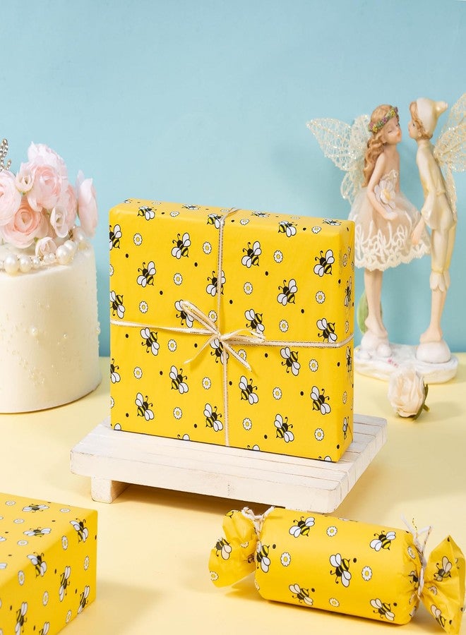 WRAPAHOLIC Bee Wedding Wrapping Tissue Paper - 30 Sheets 14x20 Inch Floral Bee Tissue Paper Bulk for Bridal Shower, Wedding, Birthday, Baby Shower - Image 5
