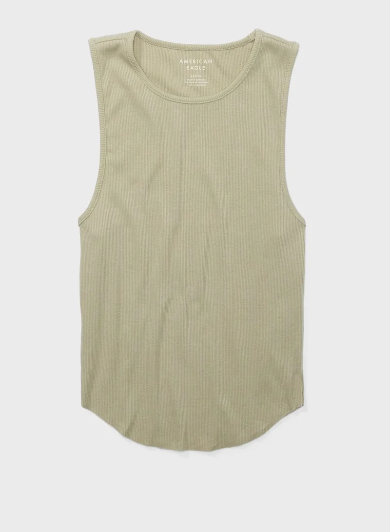 امريكان ايجل Crew Neck Knitted Tank Top