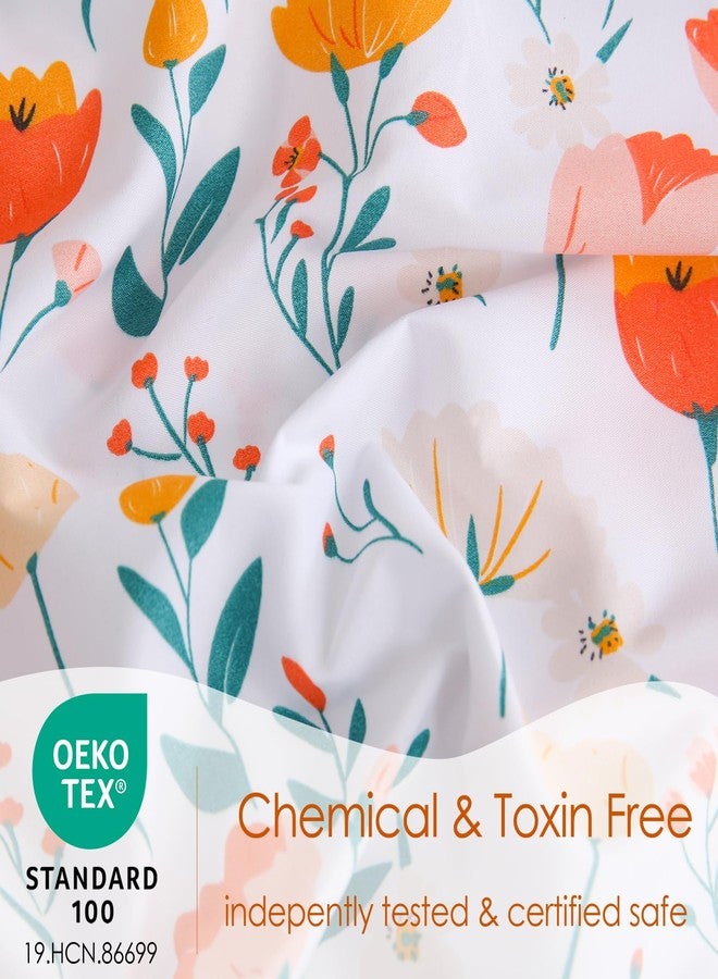 JSD Tulip Floral Sheet Set King Size, 4 Piece Spring Printed Microfiber Bed Sheets Deep Pocket - Image 3