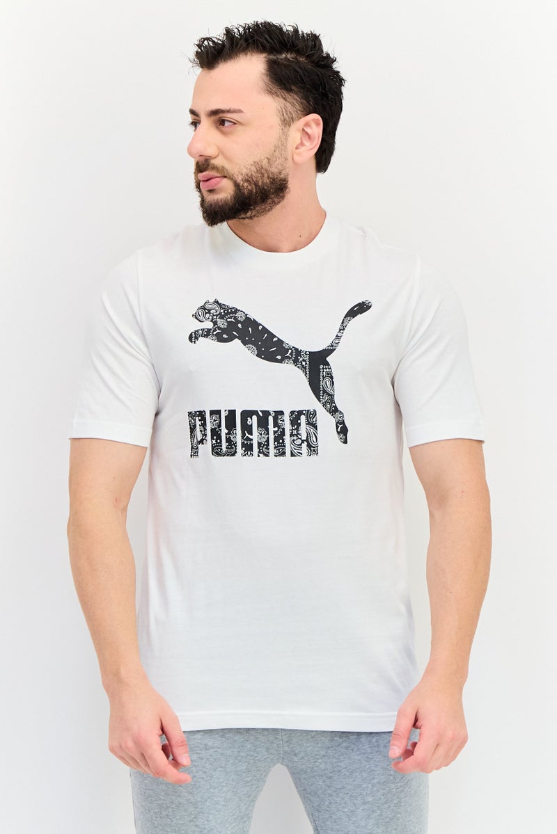 PUMA Men Sportswear Fit Short Sleeve Outdoor T-Shirt, White - Image 1