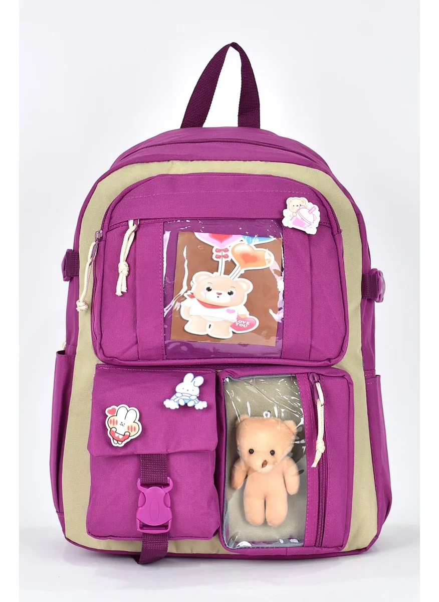 ايلاتي Orthopedic Luxury Fabric Unisex Multi Compartment Children Primary School Backpack 1480