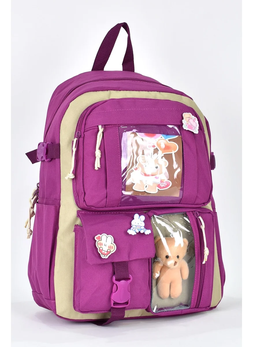 ايلاتي Orthopedic Luxury Fabric Unisex Multi Compartment Children Primary School Backpack 1480