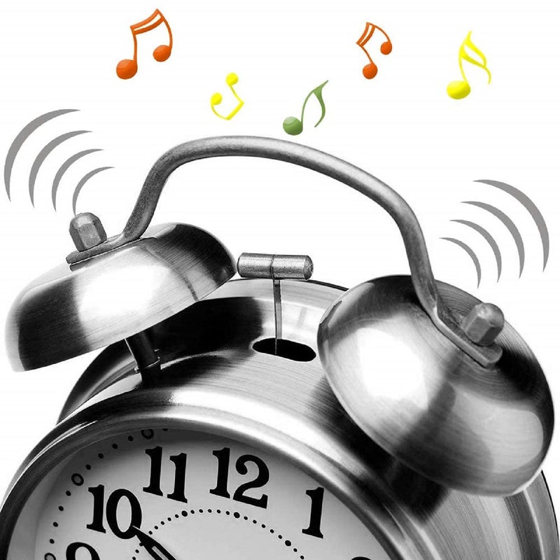 ClearChoice Twin Bell Silver Alarm Clock for with Night Table Alarm Clock with for Student for Kids Bedroom1 PIS - Image 2