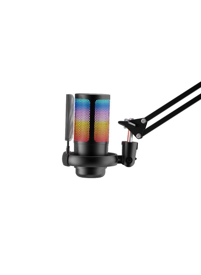 RGB Gaming Microphone | Cardioid Polar Pattern + DSP Noise Cancellation All-Round Microphone for Live Streaming and Esports - Image 3
