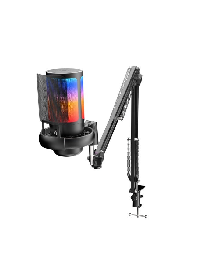 RGB Gaming Microphone | Cardioid Polar Pattern + DSP Noise Cancellation All-Round Microphone for Live Streaming and Esports - Image 2