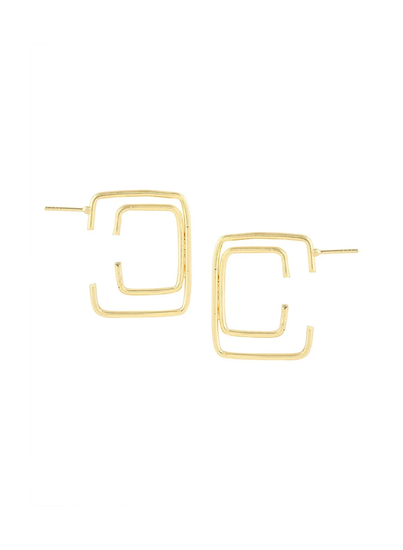 Priyaasi Square Half Hoop Earrings