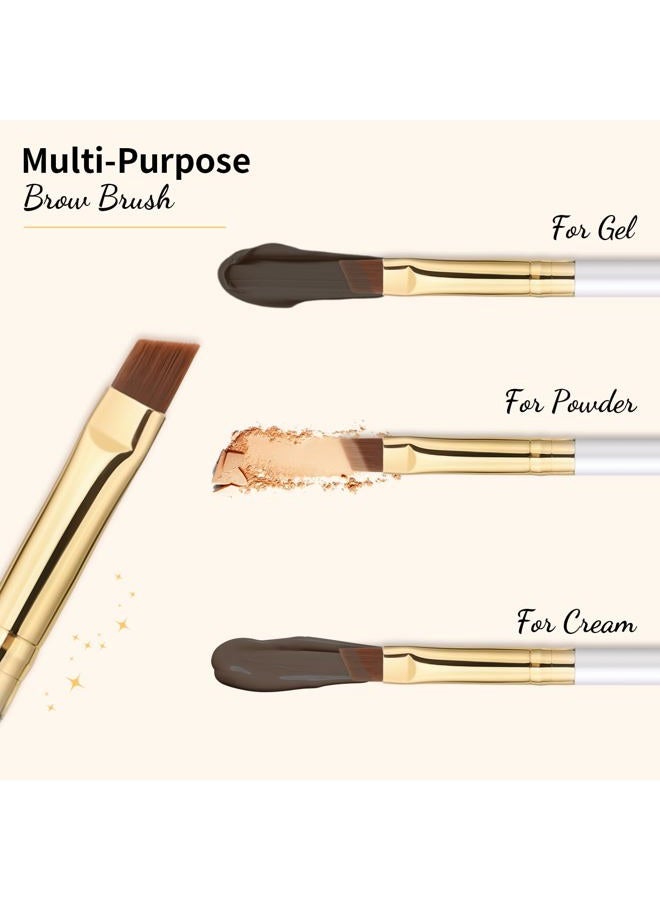 Docolor Eyebrow Brush Duo Eyebrow Spoolie Professional Angled Eye Brow Brush Perfect for Lining and Shaping Brows, Spoolie for Brows or Lashes White - Image 4