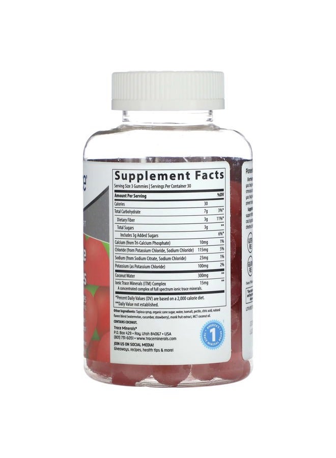 Trace Minerals Electrolyte Stamina Gummies | Boost Energy, Endurance, Muscle Stamina and Hydration | Vegan | Watermelon | 90 Count (30 Servings) - Image 2