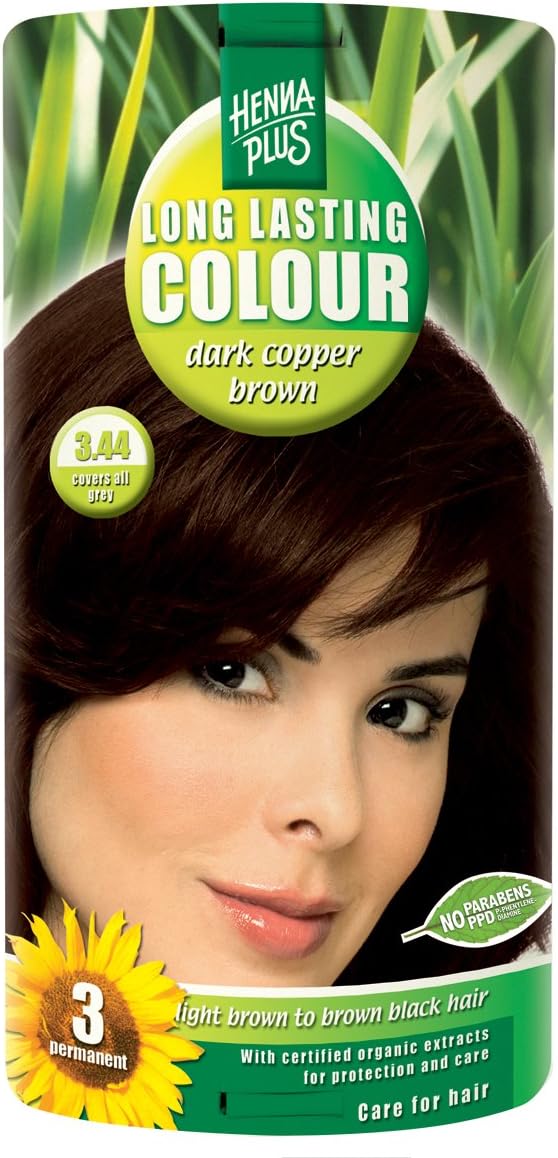 Hennaplus Long Lasting Colour Dark Copper Brown 344 100 ml