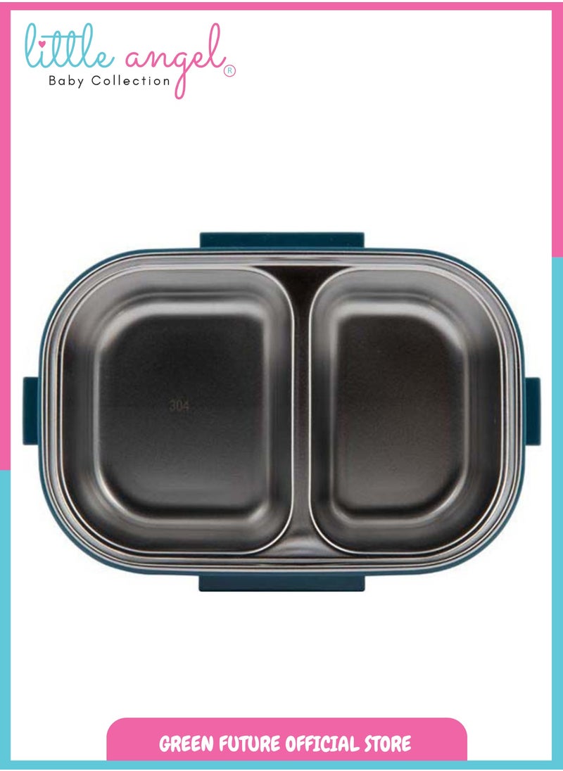 Little Angel Premium Stainless Steel Bento Lunch Box With Cutlery - 2 Compartments  - Image 4