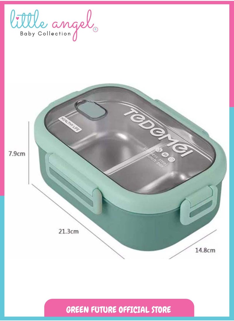 Little Angel Premium Stainless Steel Bento Lunch Box With Cutlery - 2 Compartments  - Image 5