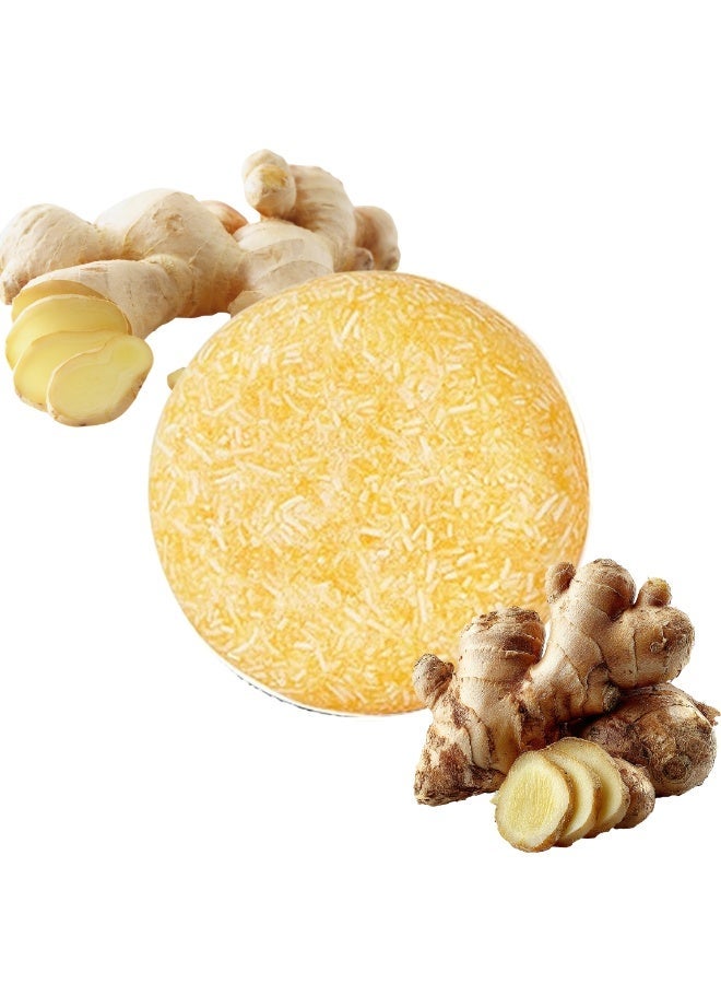 NIKITA.VIVI صابون شامبو الزنجبيل 60 جرام لنمو الشعر مع إكليل الجبل وزيت الزيتون لمنع تساقط الشعر وتقليل القشرة وتخفيف الحكة وتقوية جذور الشعر صابون زنجبيل سوليس - Image 1