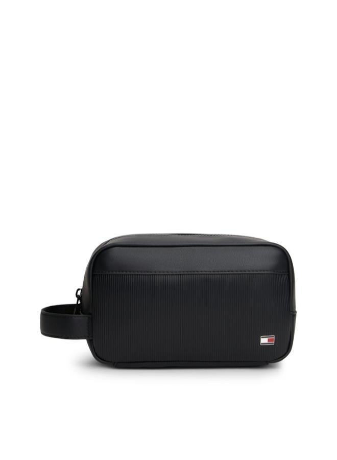 TOMMY HILFIGER Hilfiger Flag Ribbed Washbag - Image 1