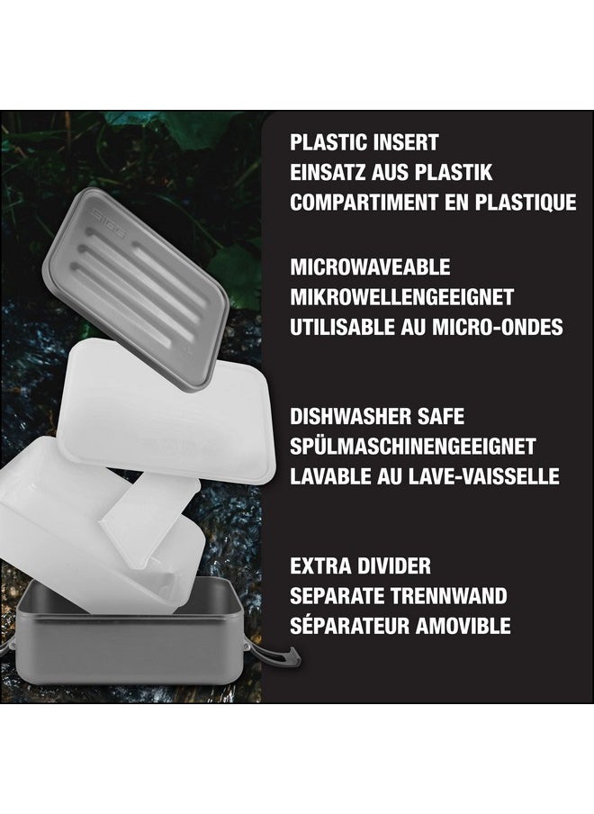 Sigg - SIGG - Metal Lunch Box Plus - Food Container with Compartments - Swiss Design - Dishwasher Safe - Ultra Light - S/L - Image 1