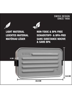 Sigg SIGG - Metal Lunch Box Plus - Food Container with Compartments - Swiss Design - Dishwasher Safe - Ultra Light - S/L  - Image 3