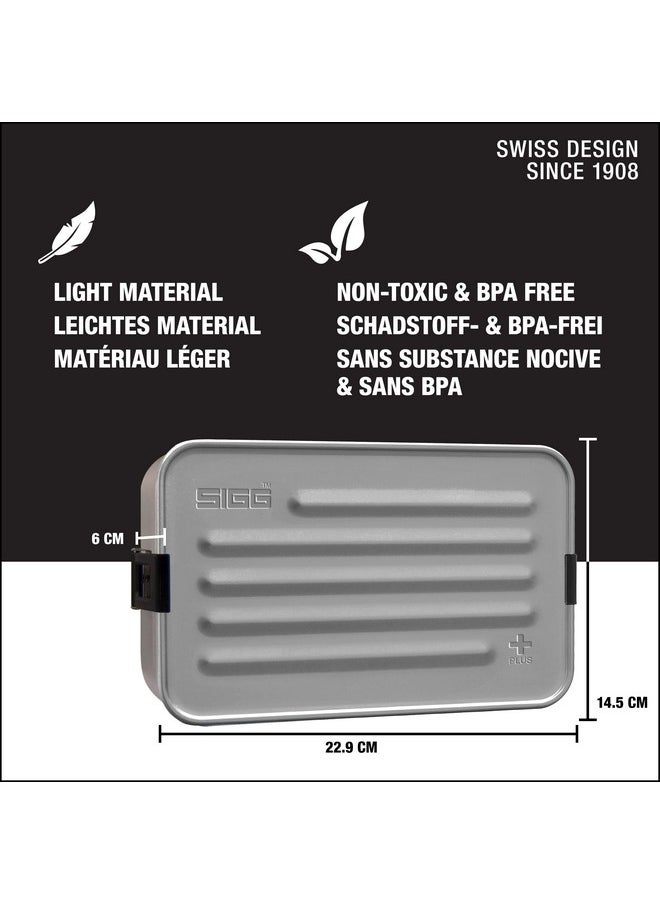 Sigg - SIGG - Metal Lunch Box Plus - Food Container with Compartments - Swiss Design - Dishwasher Safe - Ultra Light - S/L - Image 1