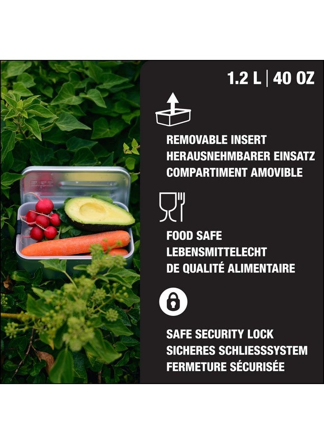 Sigg - SIGG - Metal Lunch Box Plus - Food Container with Compartments - Swiss Design - Dishwasher Safe - Ultra Light - S/L - Image 1