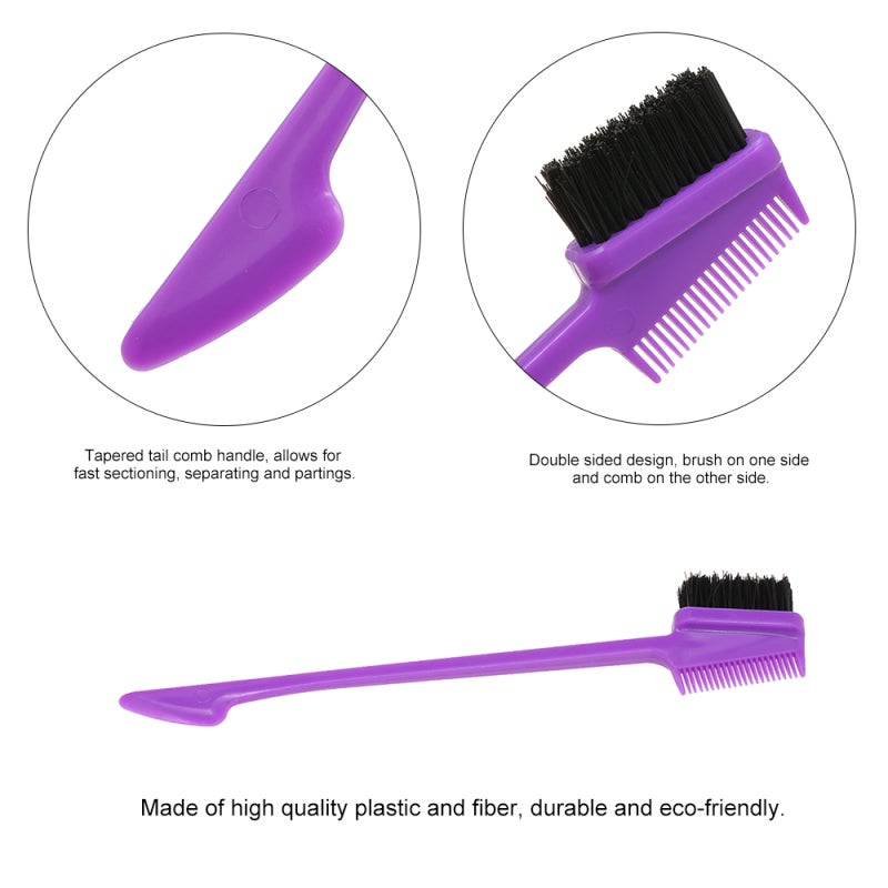Eyebrow Brush: 4-Piece Set Double-Sided Design - High-Quality Gentle Bristles Eyelash Comb for Precise Eyebrow Grooming and Eyelash Separation On The Go - Image 2