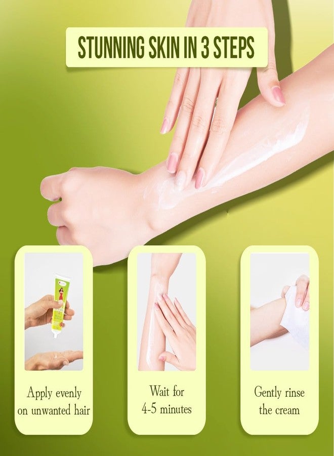 everteen Strawberry Hair Removal Cream for Women 50g, Suitable for Legs, Hands, Underarms & Back, Painless Hair Remover Cream for Girls with Spatula, All Skin Types - Pack of 1 - Image 5