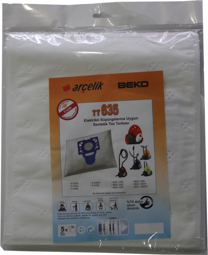 Arçelik Synthetic Dust Bag Suitable for S 6355 Vacuum Cleaner