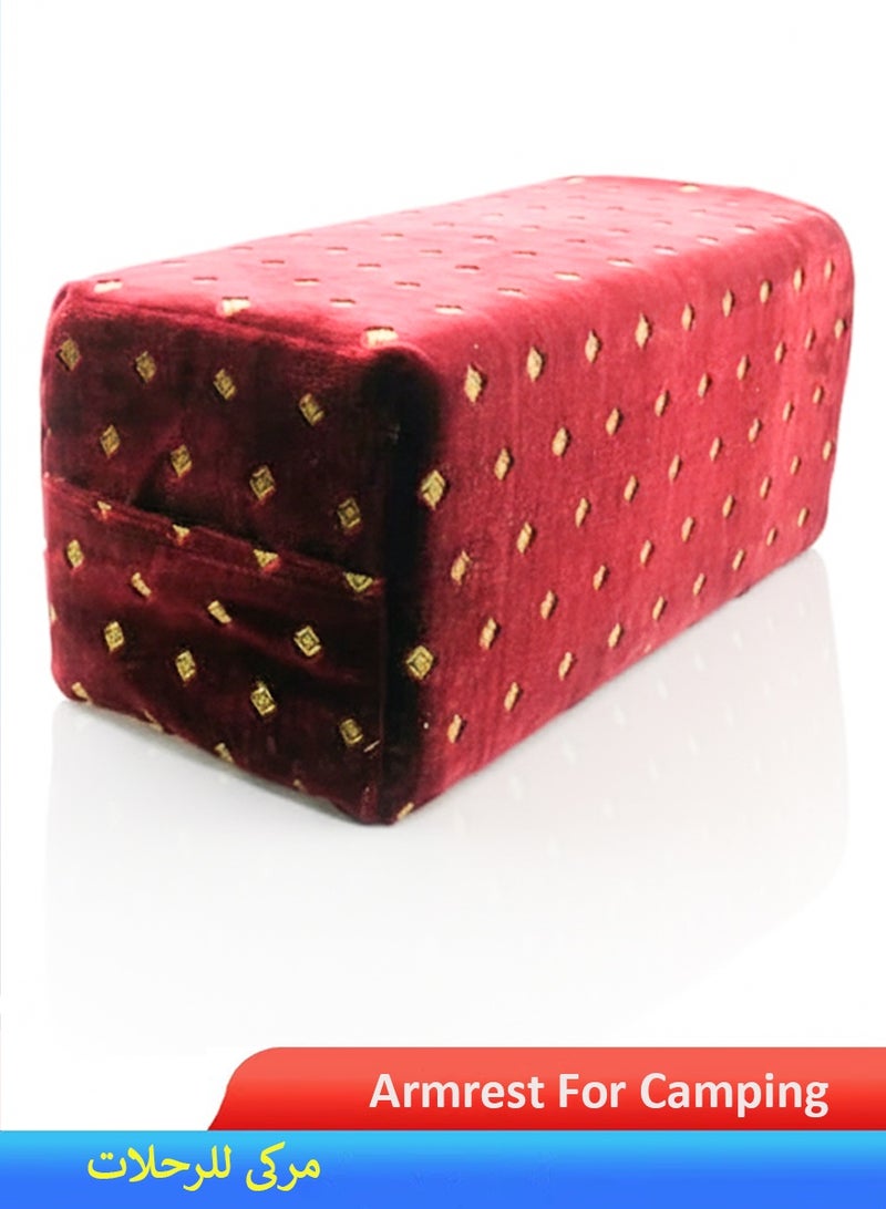 QUTOOB Armrest For Picnic And Camping, Luxurious Arm Rest Pillow, Elegant Traditional Design, Size 20x23x43 cm, Breathable Fabric, Skin-Friendly, Durable, and Comfortable - Image 1