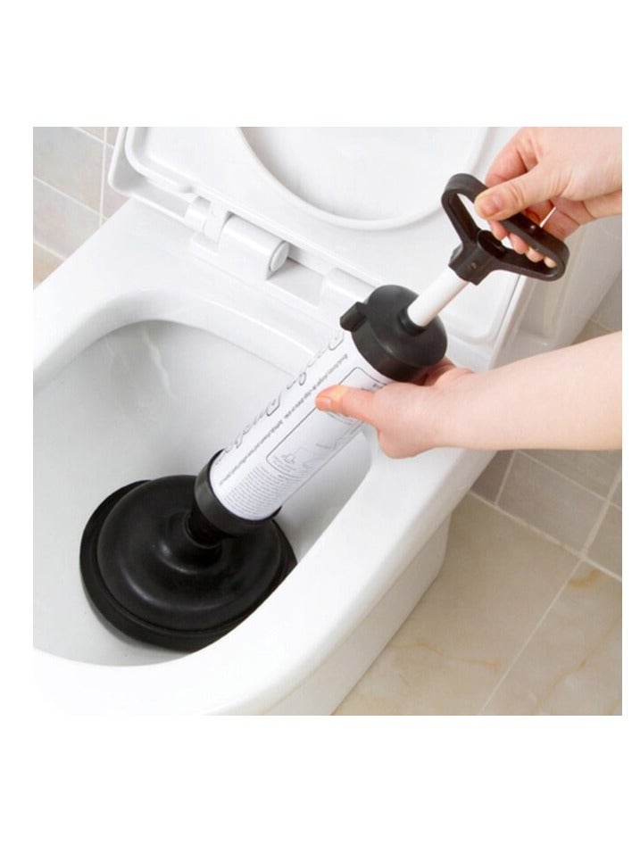 PROMASS Handle Toilet Suction Plunger with Two Suckers High Pressure Bathroom Showeroom Bathtub Drain Buster Cleaner Tool  - Image 1