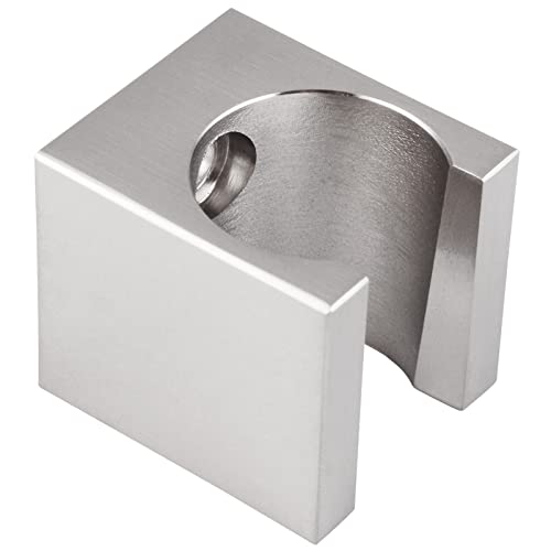 Angle Simple Shower Head Holder, Brass Shower Wand Bracket, Handheld Sprayer Holder Wall Mount, Brushed Nickel - Image 1