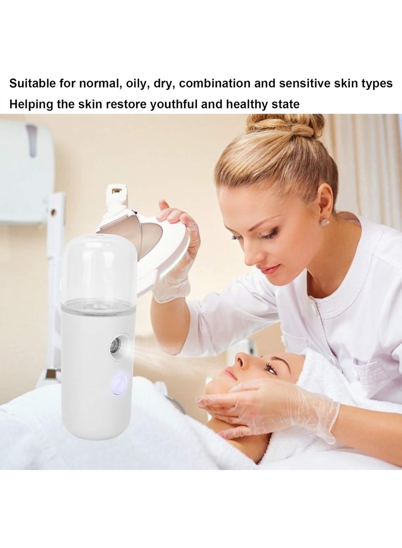 30ml Nano Facial Mister – USB Rechargeable Mini Face Steamer, Hydrating Mist Sprayer for Skin & Eyelash Extensions, Handy Portable Moisturizing Atomizer, Random Color - Image 2