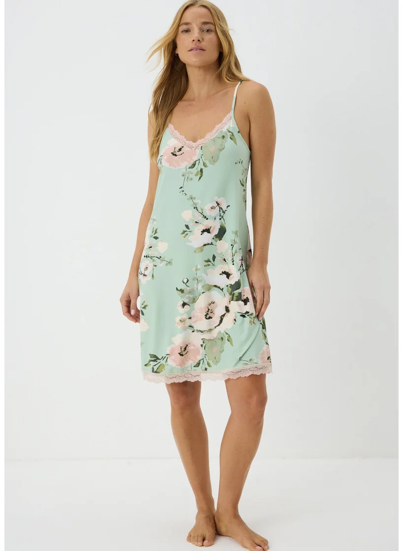 Matalan Sage Green Floral Chemise Nightie