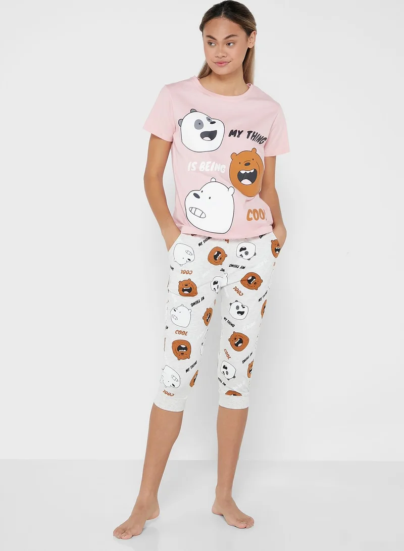 Mezotic Top & Capri Pyjama Set