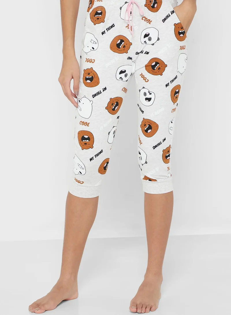 Mezotic Top & Capri Pyjama Set
