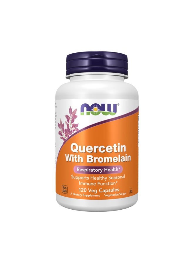 Now Foods Quercetin W/Bromelain 120 Vegicaps - Image 1